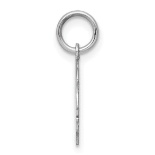 14k White Gold Plain Small Facing Right Engravable Girl Charm XWM48/27
