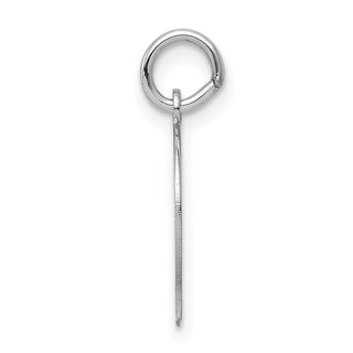 14k White Gold Plain Small Facing Left Engravable Boy Charm XWM49/27