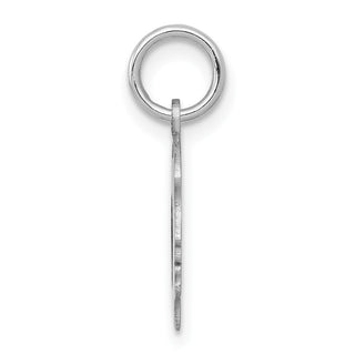 14k White Gold Plain Small Facing Left Engravable Girl Charm XWM50/27
