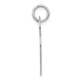 14k White Gold Large Engravable Heart Charm 0.018 gauge