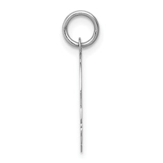 14k White Gold Plain Medium.009 Depth Facing Right Engravable Boy Charm XWM53/09