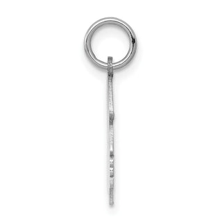 14k White Gold Plain Medium Facing Right Engravable Girl Charm XWM54/35