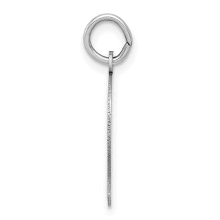 14k White Gold Plain Medium Facing Left Engravable Boy Charm XWM55/11