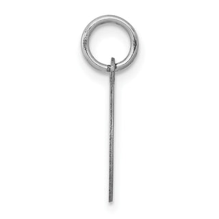 19mm x 12mm 14K White Gold Round Disc Charm 11