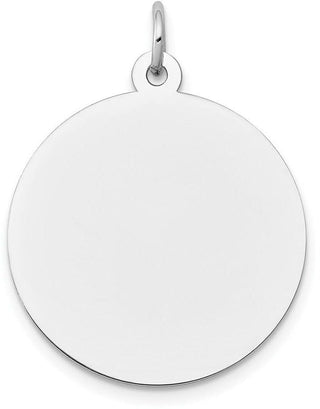 29mm x 22mm 14K White Gold Round Disc Charm 11