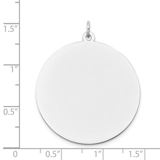 39mm x 32mm 14K White Gold Round Disc Charm