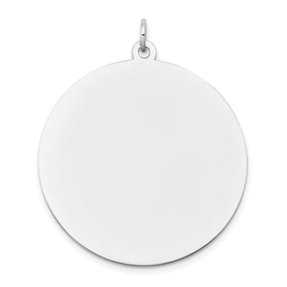 39mm x 32mm 14K White Gold Round Disc Charm 18
