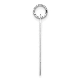 14k White Gold Plain .011 Gauge Engravable Dog Tag w/Notch Disc Charm XWM597/11