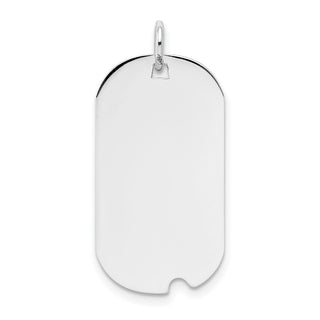 14k White Gold Dog Tag Disc Charm XWM597/35