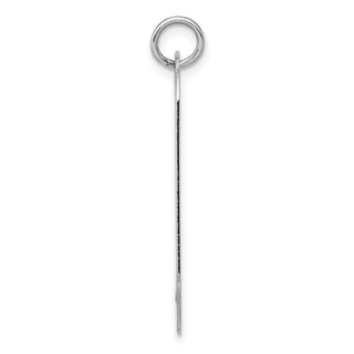 14k White Gold Plain .018 Gauge Engravable Dog Tag w/Notch Disc Charm XWM598/18