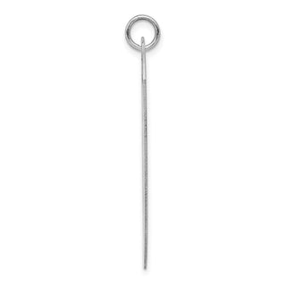 14k White Gold Plain .027 Gauge Engravable Dog Tag w/Notch Disc Charm XWM599/27
