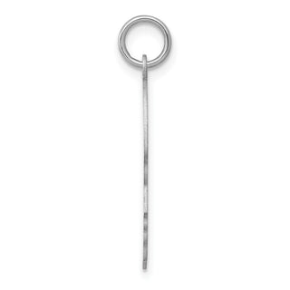 14k White Gold Plain Medium.009 Depth Facing Right Engravable Boy Charm XWM59/09