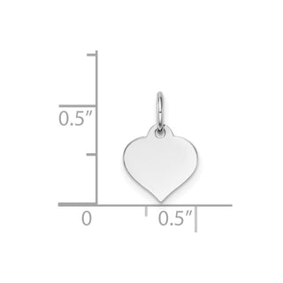 14k White Gold Heart Disc Charm XWM600/27