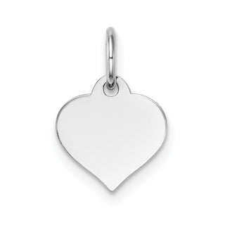 14k White Gold Heart Disc Charm XWM600/18