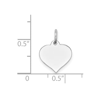 14k White Gold Heart Disc Charm XWM601/18