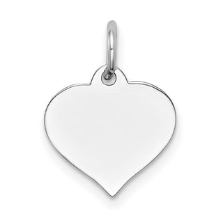 14k White Gold Heart Disc Charm XWM601/13