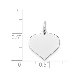 14k White Gold Heart Disc Charm XWM602/11