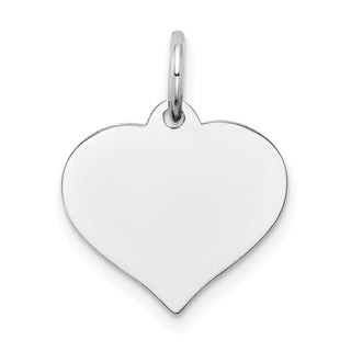 14k White Gold Heart Disc Charm XWM602/11