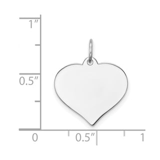 14k White Gold Heart Disc Charm XWM603/35