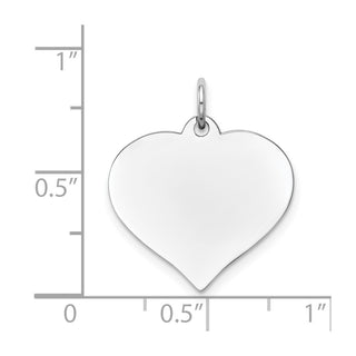 14k White Gold Heart Disc Charm XWM604/27