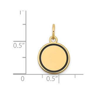 19.08mm x 11.46mm 14k White Gold w/Enamel .027 Gauge Circular Engravable Disc