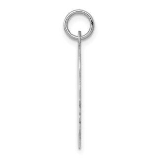 14k Gold Plain Medium.009 Depth Facing Right Engravable Girl Charm XWM60/09