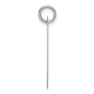 14k White Gold Plain .009 Gauge Engravable Dog Tag Disc Charm