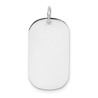 14k White Gold Plain .011 Gauge Engravable Dog Tag Disc Charm XWM619/11