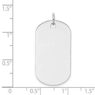 14k White Gold Plain .035 Gauge Engravable Dog Tag Disc Charm XWM620/35