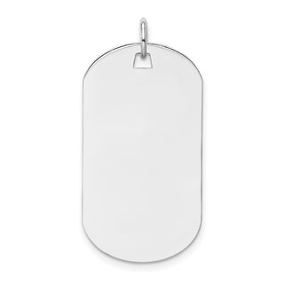 14k White Gold Plain .035 Gauge Engravable Dog Tag Disc Charm XWM620/35