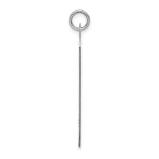 14k White Gold Plain .035 Gauge Engravable Dog Tag Disc Charm XWM621/35