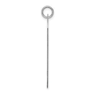 14k White Gold Plain .027 Gauge Engravable Dog Tag Disc Charm XWM621/27