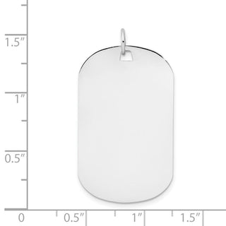14k White Gold Plain .035 Gauge Engravable Dog Tag Disc Charm XWM621/35