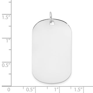 14k White Gold Plain .027 Gauge Engravable Dog Tag Disc Charm XWM621/27