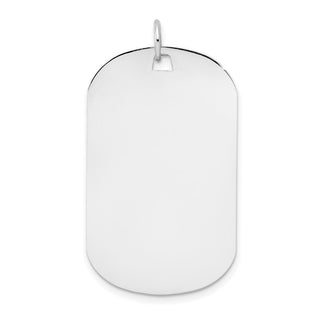 14k White Gold Plain .027 Gauge Engravable Dog Tag Disc Charm XWM621/27