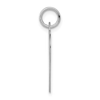 14k White Gold Plain .027 Gauge Engravable Heart Disc Charm