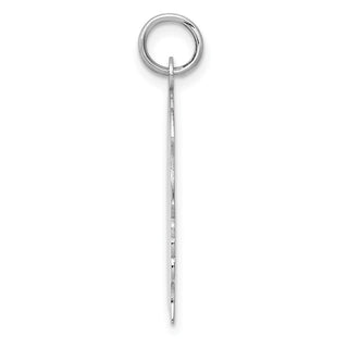 14k White Gold Plain Large Facing Right Engravable Girl Charm XWM66/13