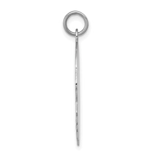 14k White Gold Plain Large Facing Left Engravable Boy Charm XWM67/13