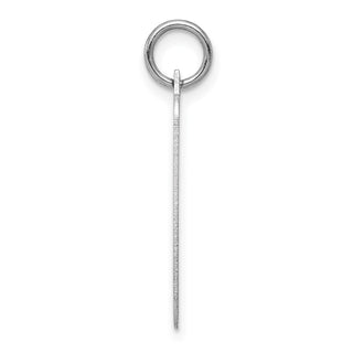 14k White Gold Plain .027 Gauge Rectangular Engravable Charm XWM96/27