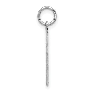 14k White Gold Solid Cross Pendant XWR1