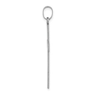 14k White Gold Florentine Cross Pendant XWR11