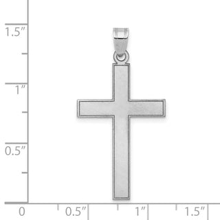 14k White Gold Florentine Cross Pendant XWR11