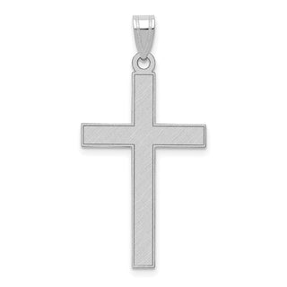 14k White Gold Florentine Cross Pendant XWR11