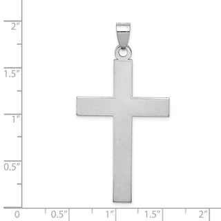 14k White Gold Florentine Cross Pendant XWR12