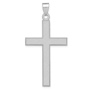 14k White Gold Florentine Cross Pendant XWR12
