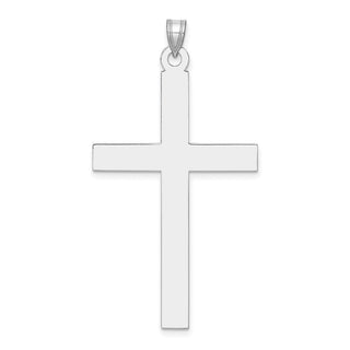14k White Gold Polished Cross Pendant XWR16