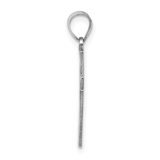 14k White Gold Solid Cross Pendant XWR28
