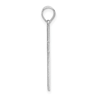 14k White Gold Solid Cross Pendant XWR29