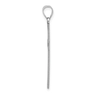 14k White Gold Solid Cross Pendant XWR3