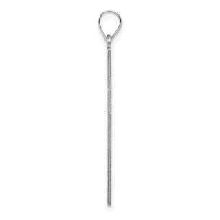 14k White Gold Solid Cross Pendant XWR30
